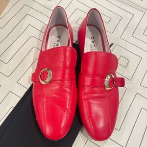 Daniella Shevel Red Leather Loafers
